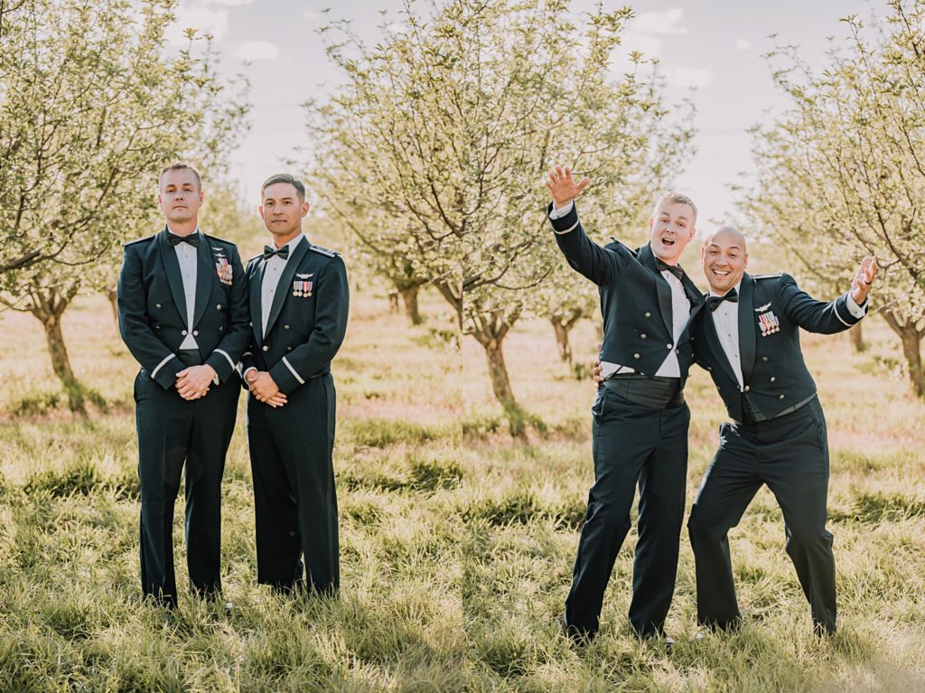 apple orchard wedding party