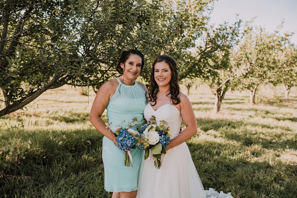 apple orchard wedding party