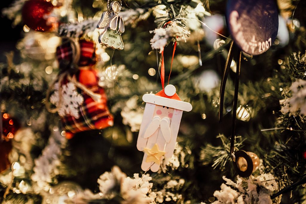 popsicle stick santa ornament