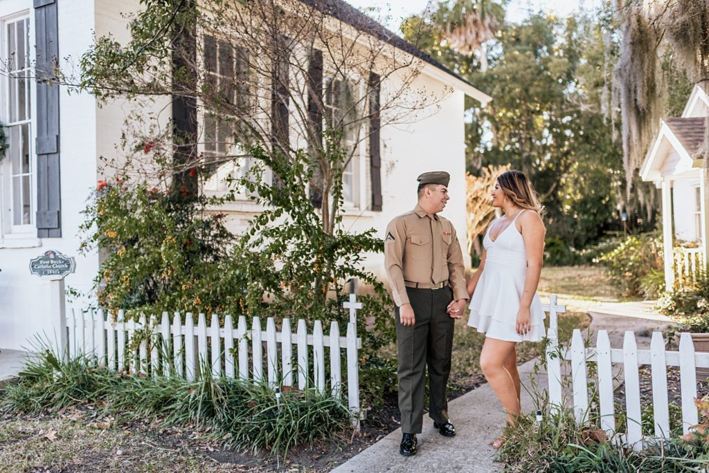 downtown st marys georgia engagement photographer