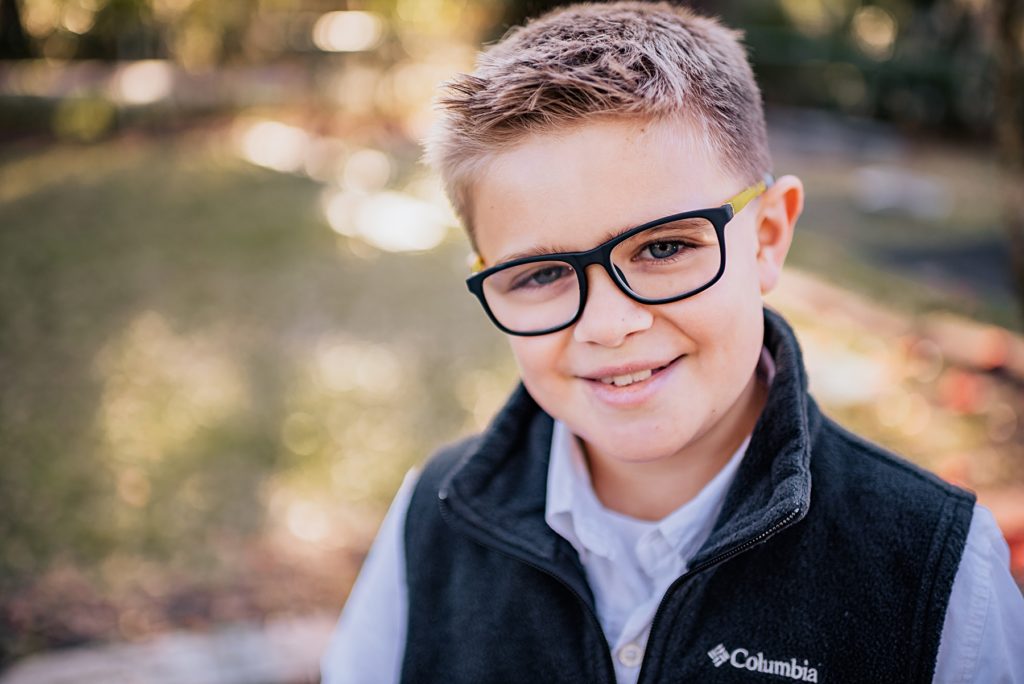 close up portrait of son