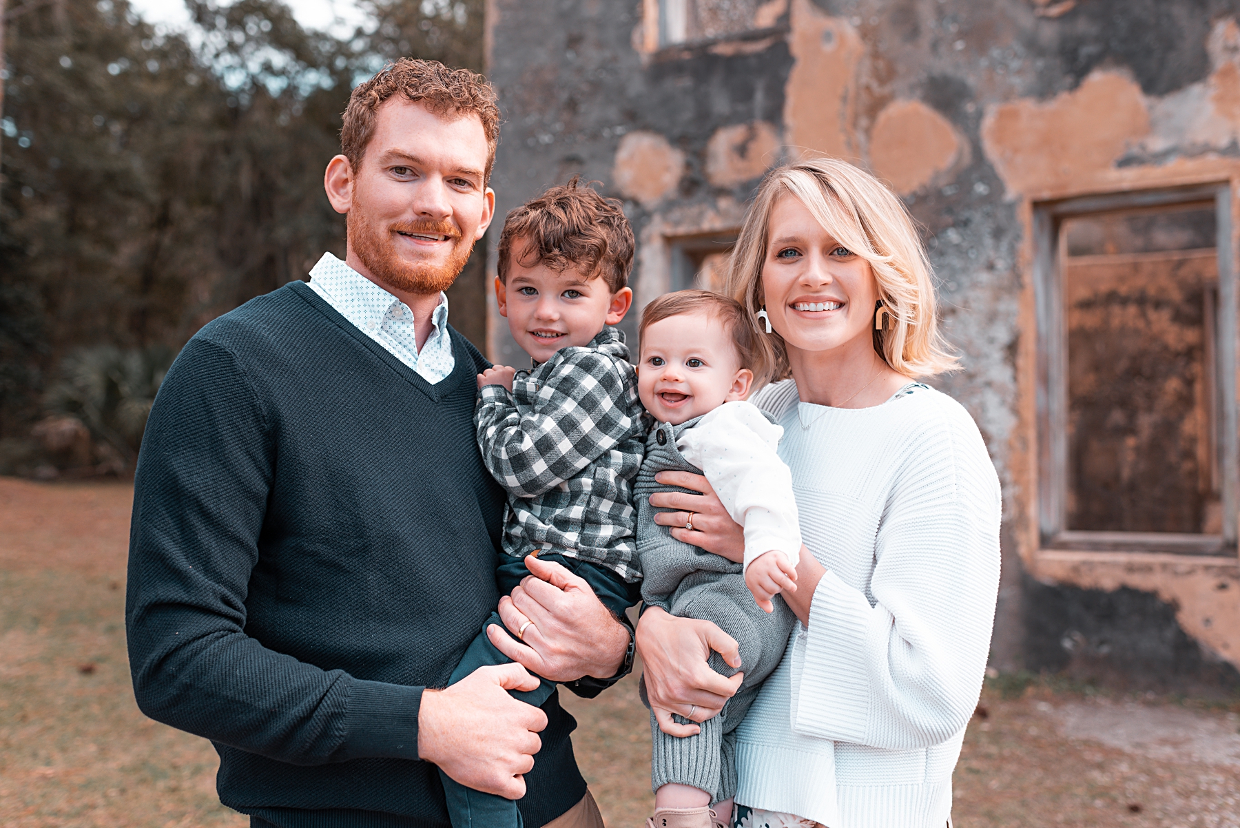 family photos at the horton house ruins