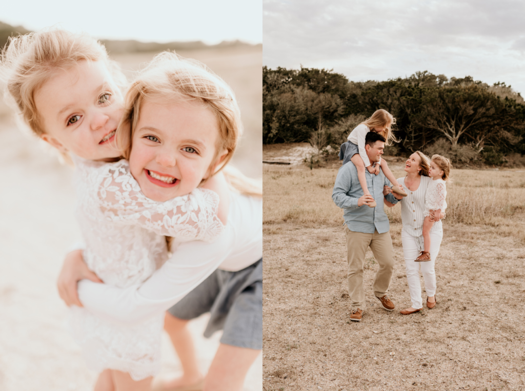 family photos with two toddler girls