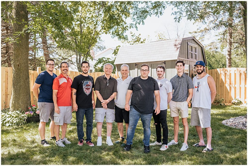Backyard family photography session in Racine Wisconsin