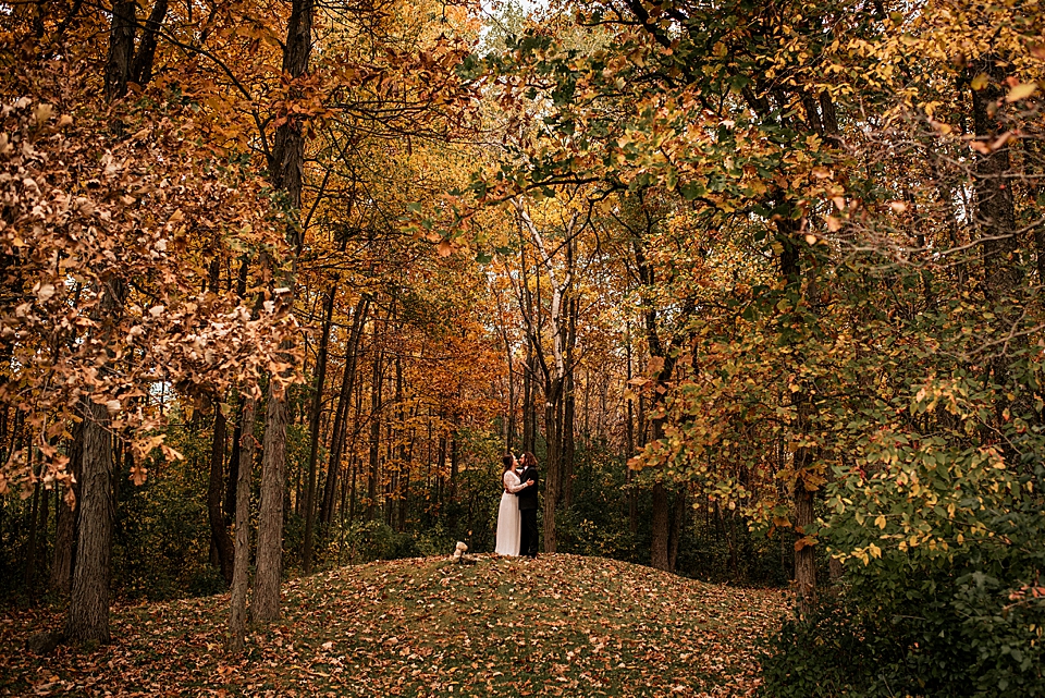 intimate elopement autumn wisconsin