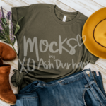 bella canvas 3001 military green mockup