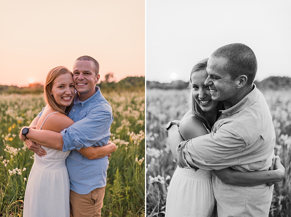 wisconsin sunset engagement session