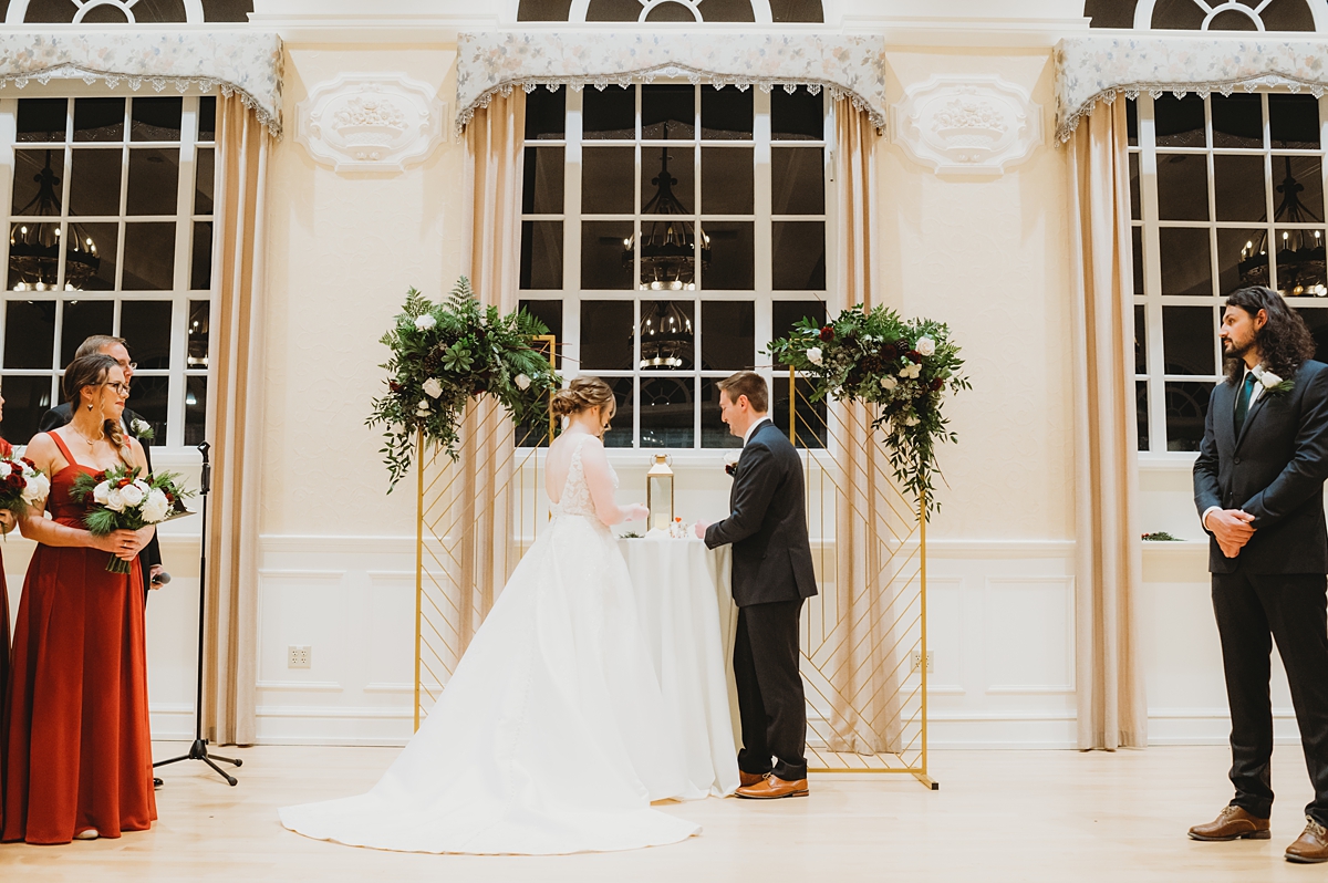 nighttime wedding indoor at stella hotel and ballroom in kenosha wisconsin