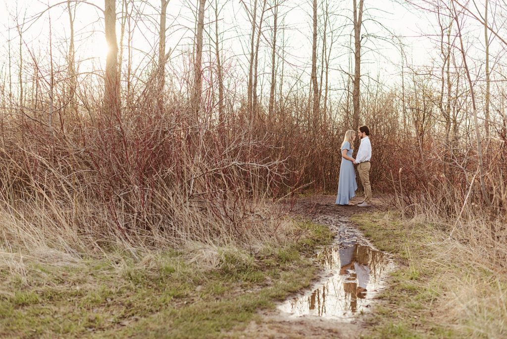 Engagement at Lions Den Nature Preserve in Grafton Wisconsin