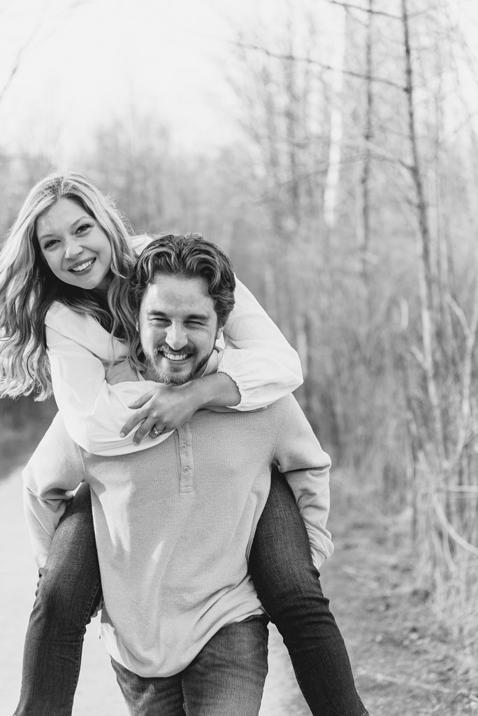 Engagement at Lions Den Nature Preserve in Grafton Wisconsin