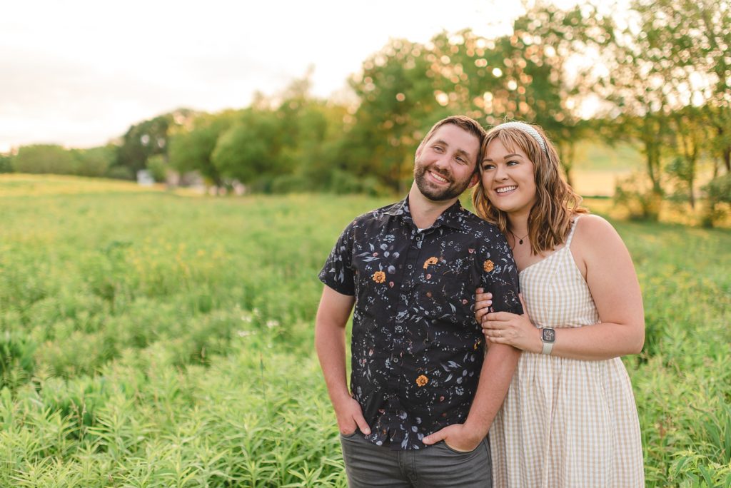 summer picnic engagement session at white river county park in lake geneva