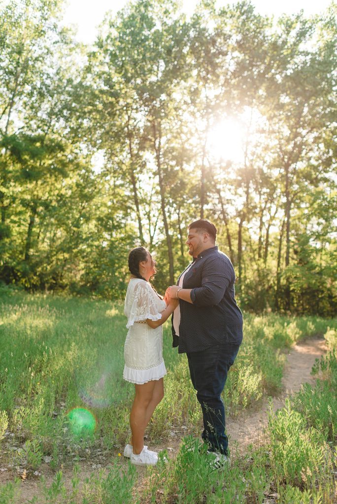 engagement session at spencer park in belvidere illinois