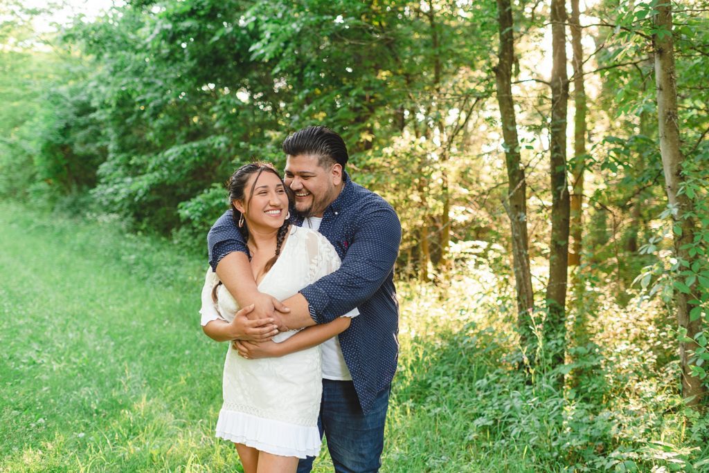 engagement session at spencer park in belvidere illinois