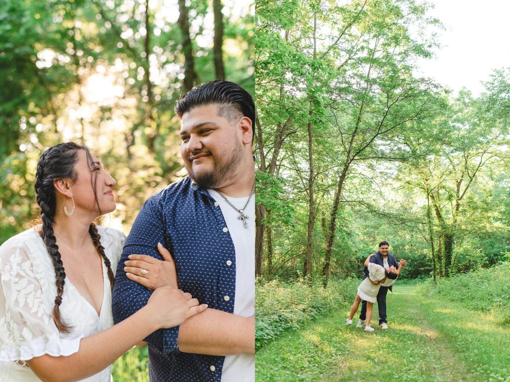 engagement session at spencer park in belvidere illinois
