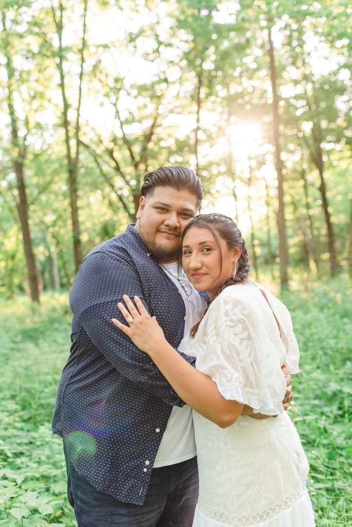 engagement session at spencer park in belvidere illinois