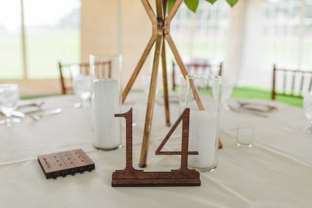 tented wedding reception decor