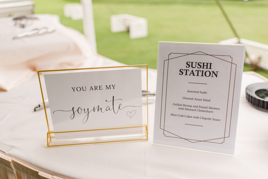 punny signs for wedding reception buffet