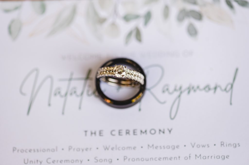 wedding invitation with rings