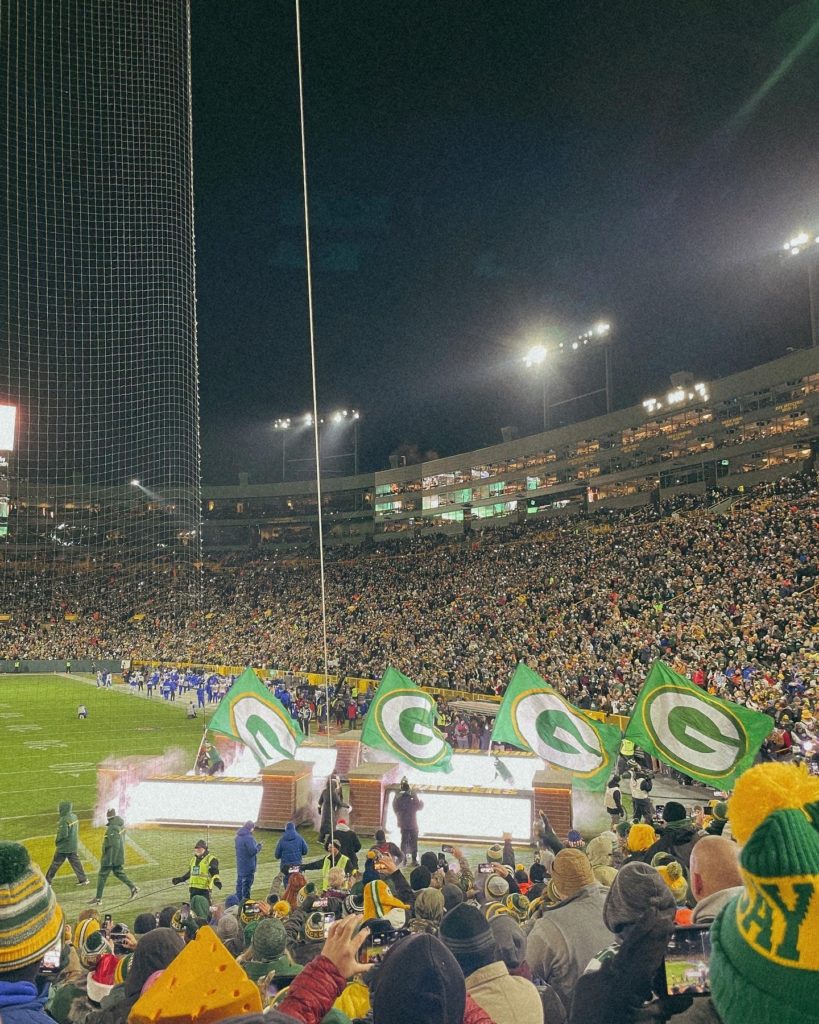 opening ceremony for packers football game at lambeau field