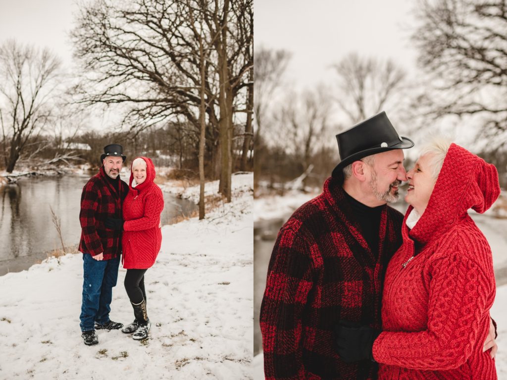 couples photos for wintery session