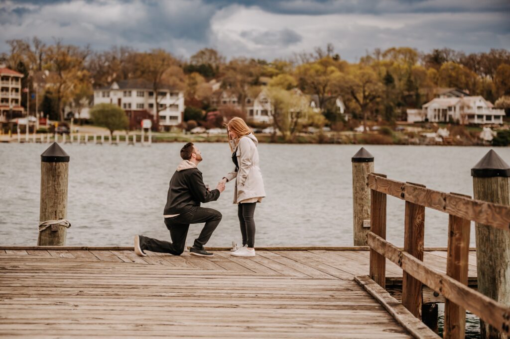 Surprise Marriage Proposal On A Boat Dock