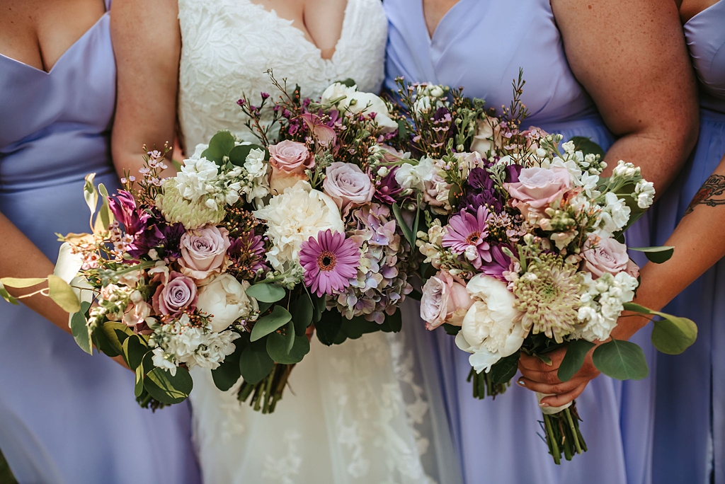 purple bridal flowers