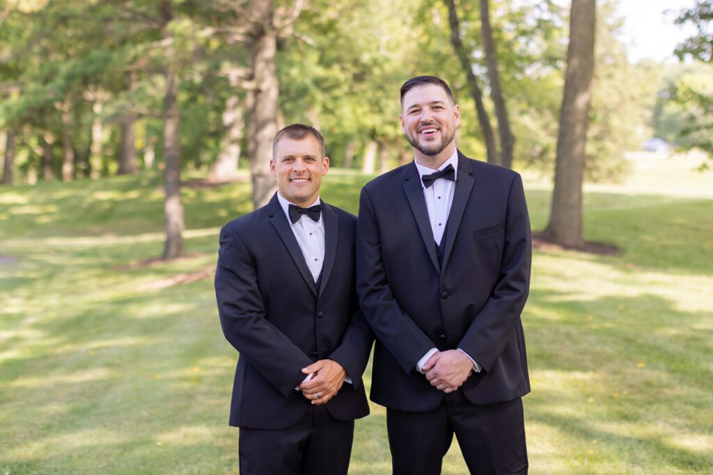 grooms party portraits at the ridge hotel in lake geneva wisconsin