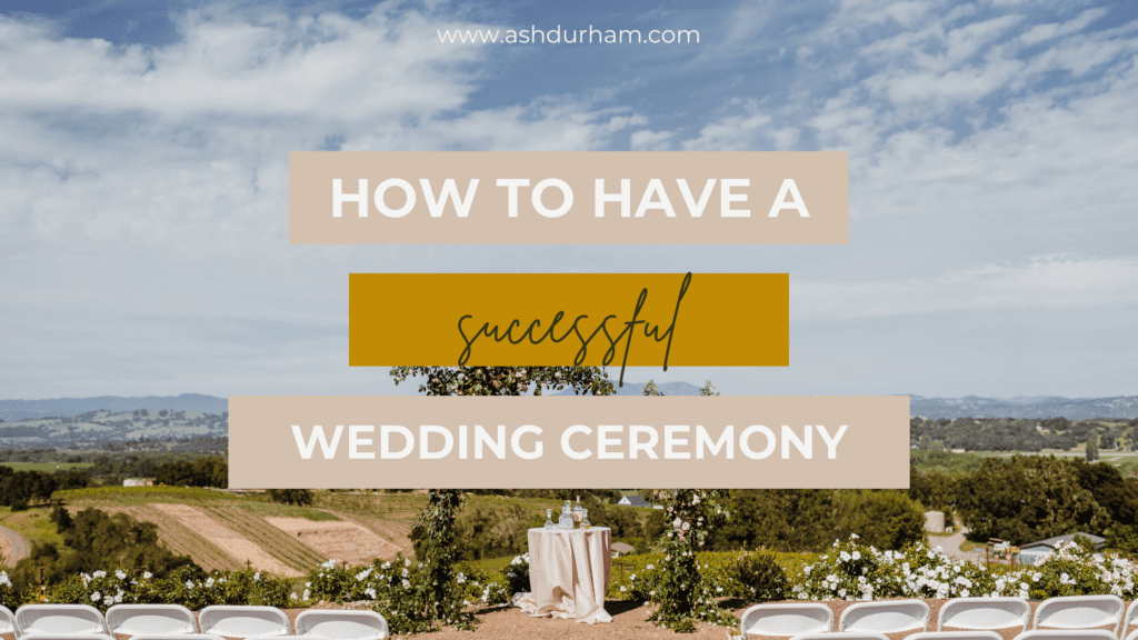 how to plan a successful wedding ceremony