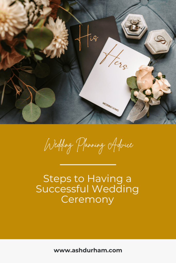 how to plan a successful wedding ceremony