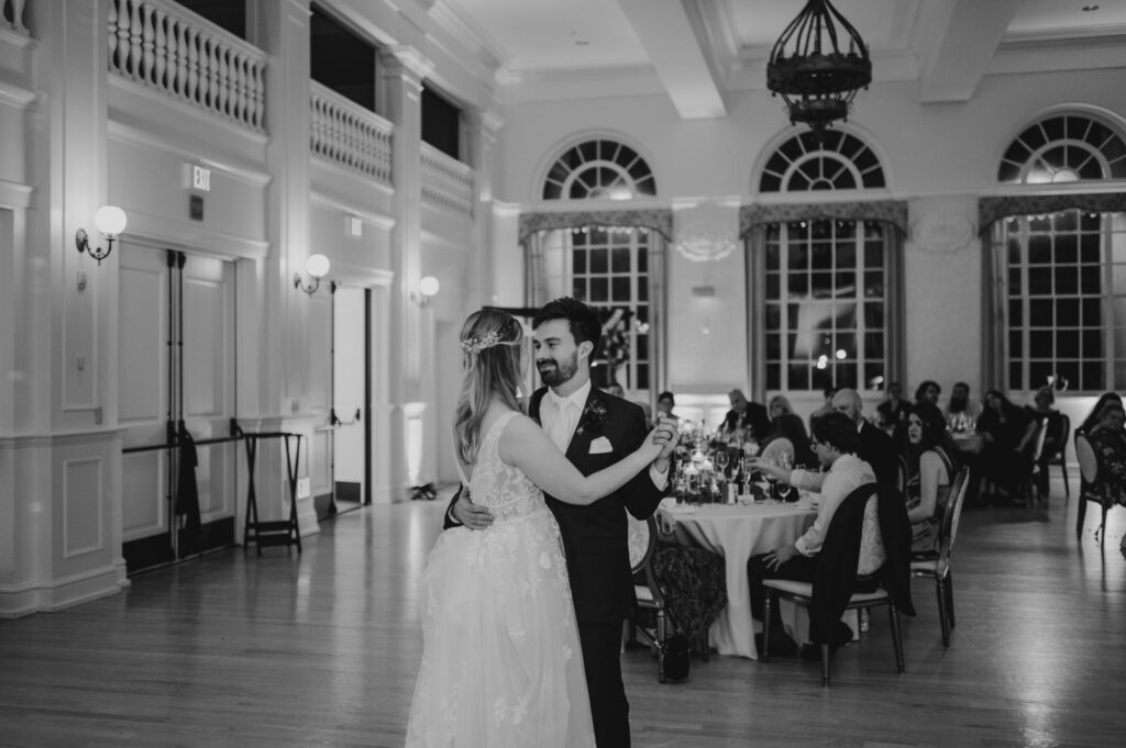 first dance for indoor wedding reception