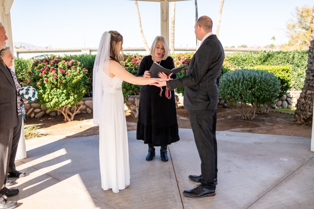 handfasting ceremony at arizona elopement