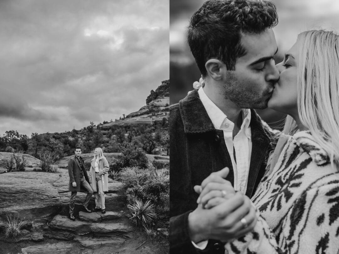 black and white engagement posing ideas
