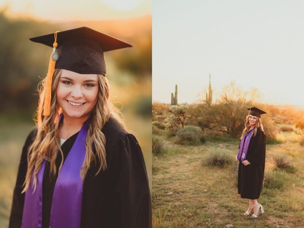 cap and gown photos in phoenix