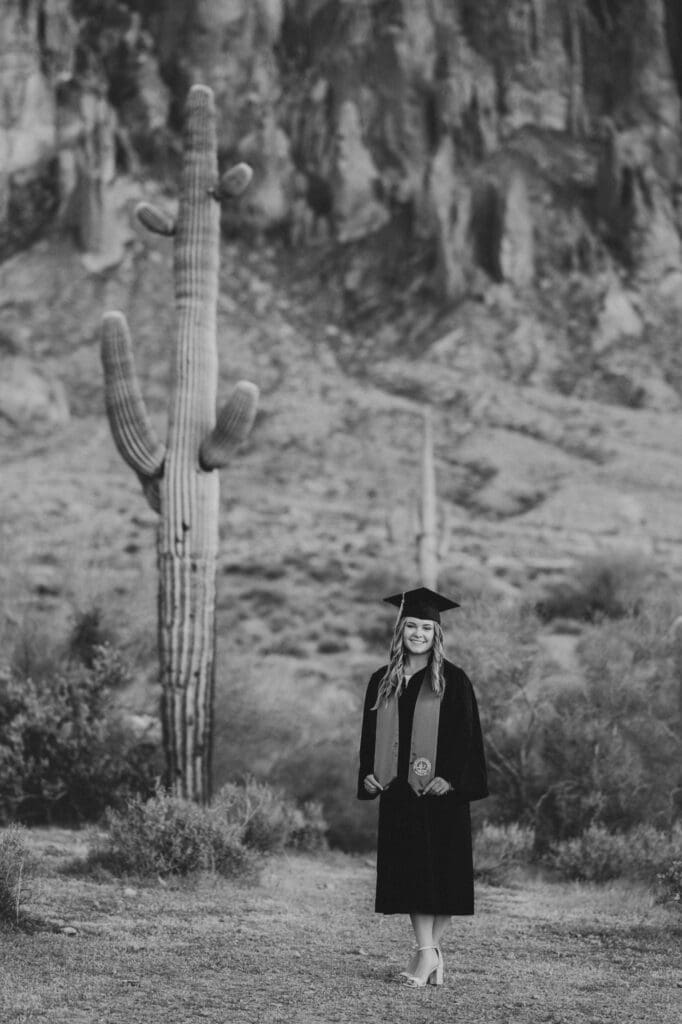 black and white cap and gown picture