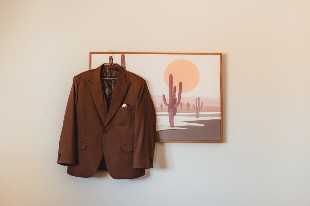 brown groom suit