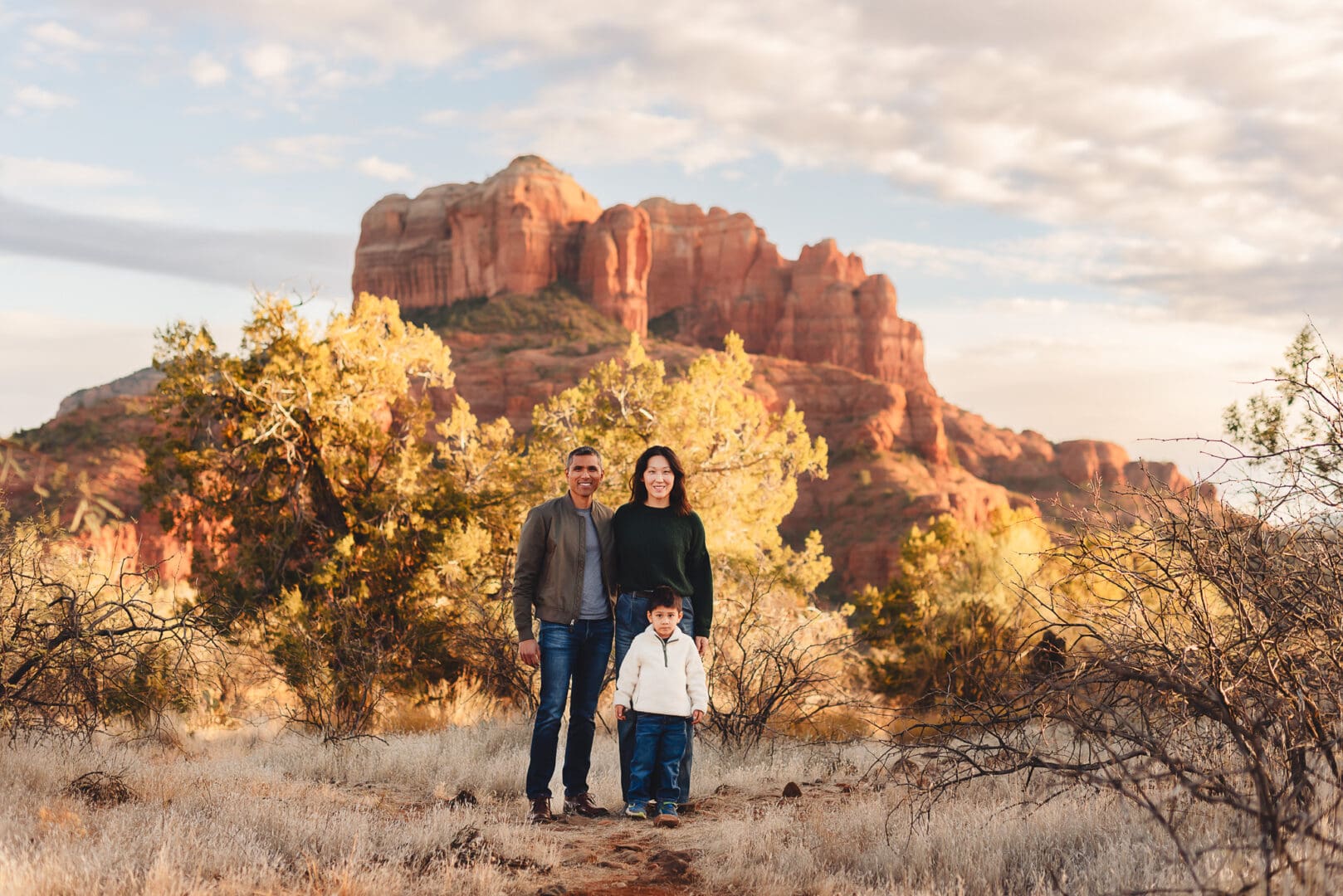 family photos at secret slick rock in sedona