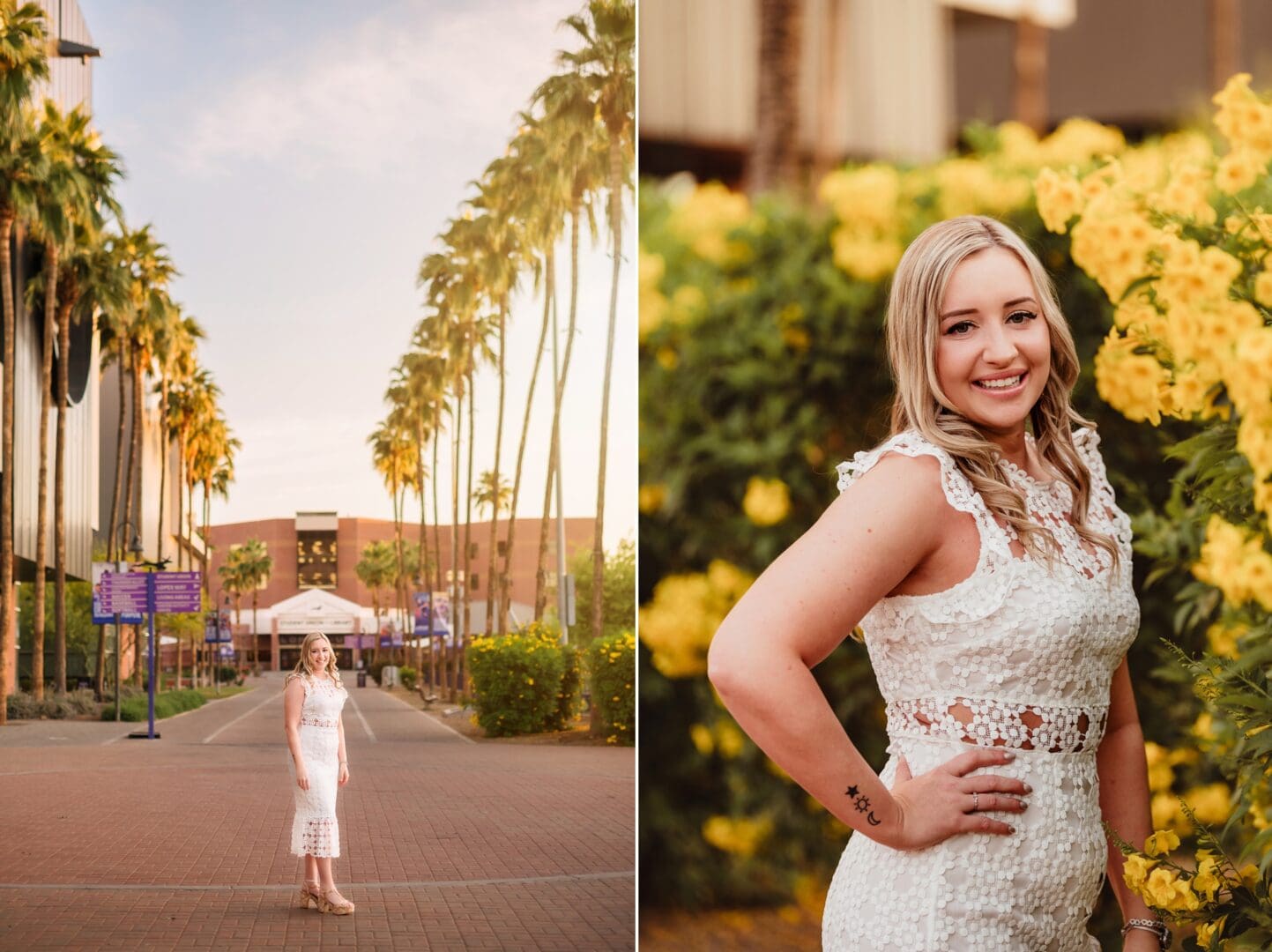 sunrise graduation photos at Grand Canyon University in Phoenix by Ashley Durham Photography