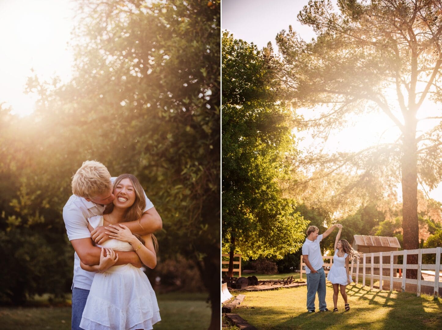 teenage couples taking photos together for their one year anniversary