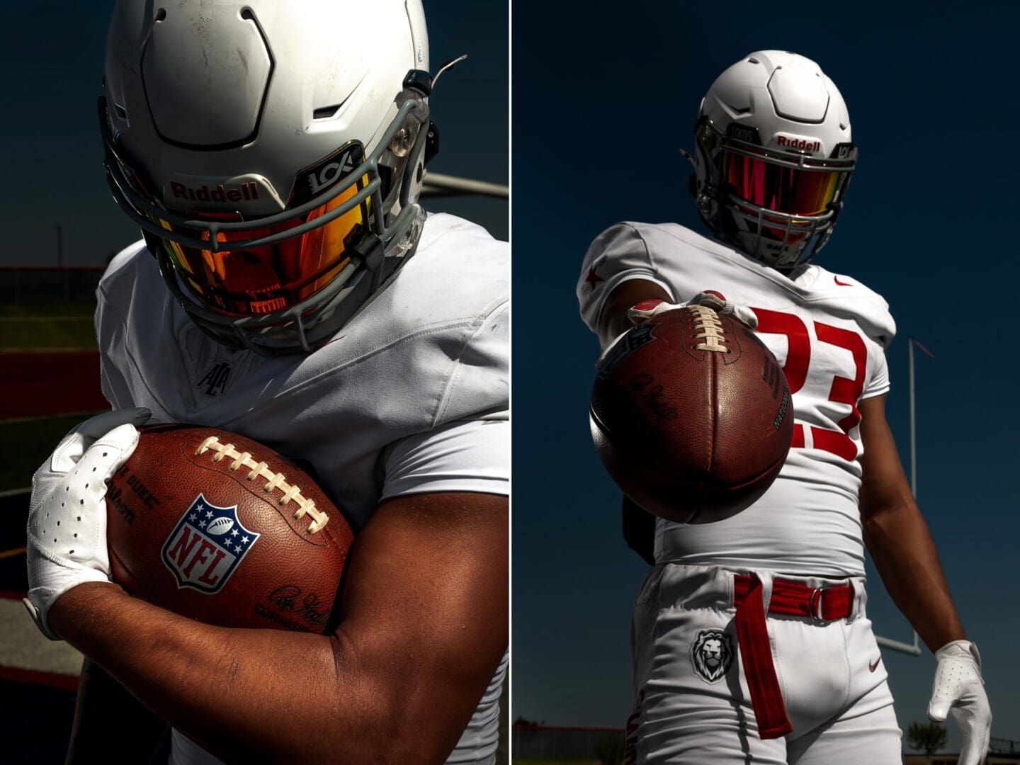 close up portraits of runningback sportrait