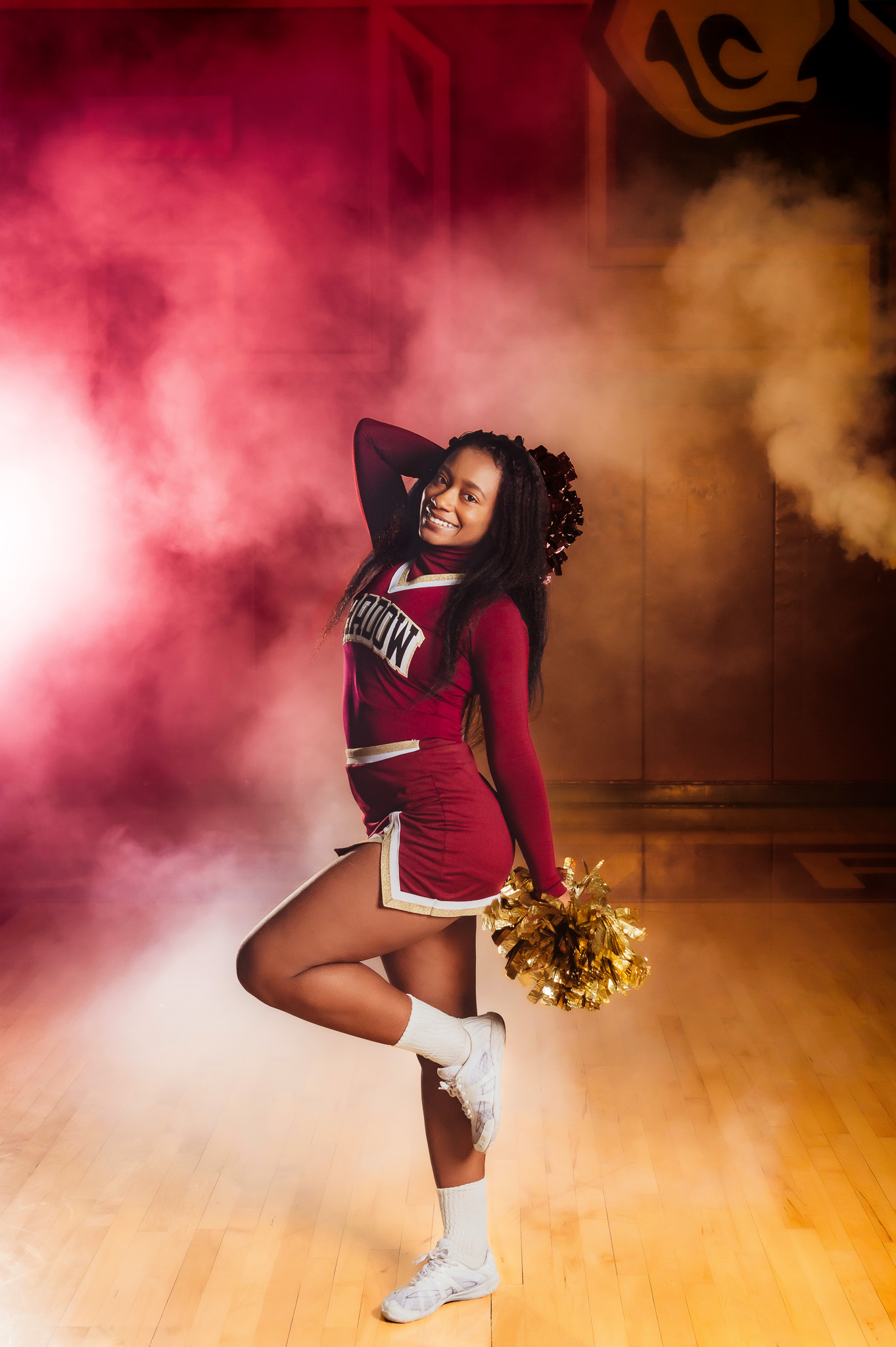 varsity cheerleader pose idea phoenix team media day photographer