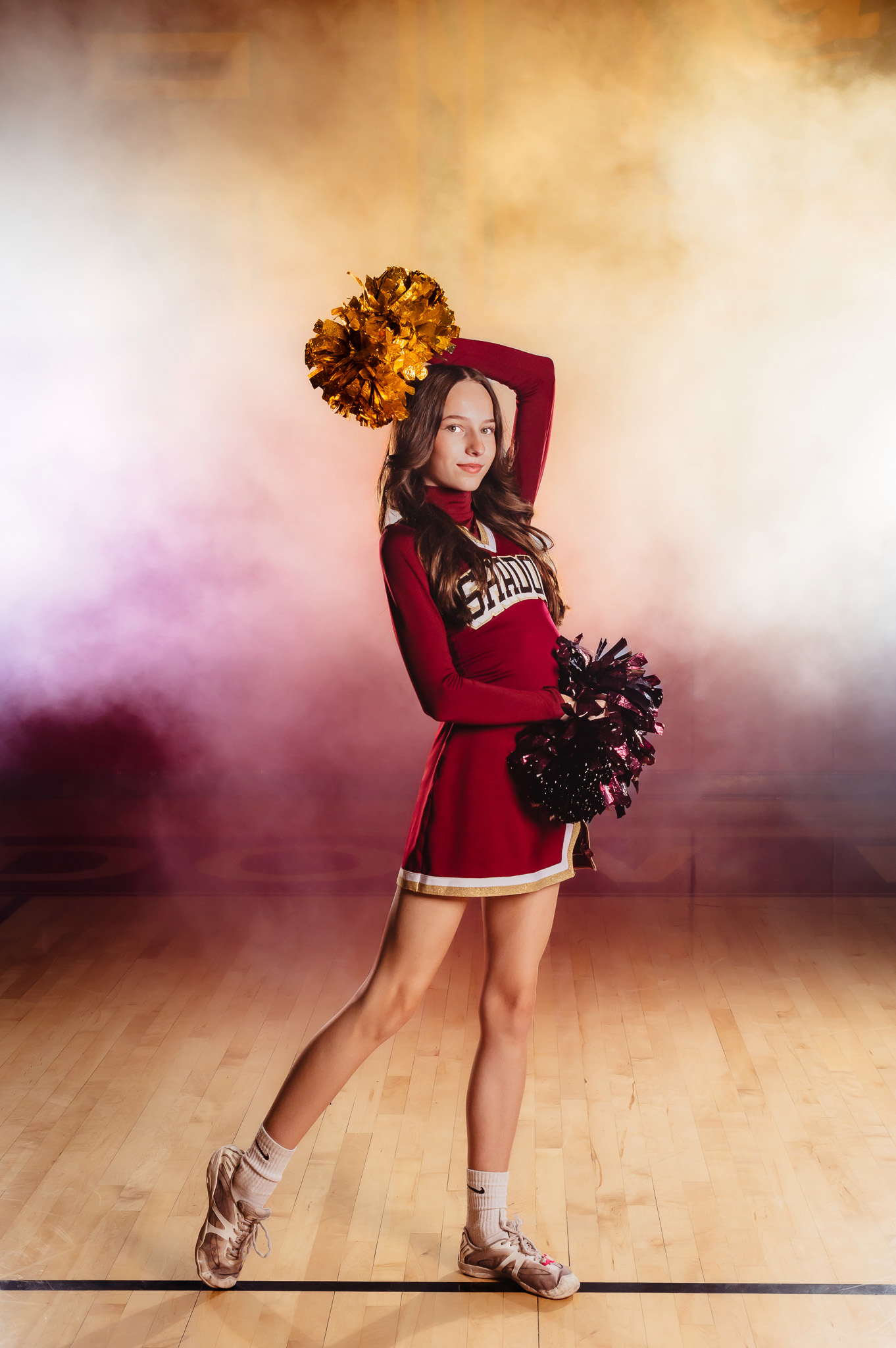 varsity cheerleader pose idea phoenix team media day photographer