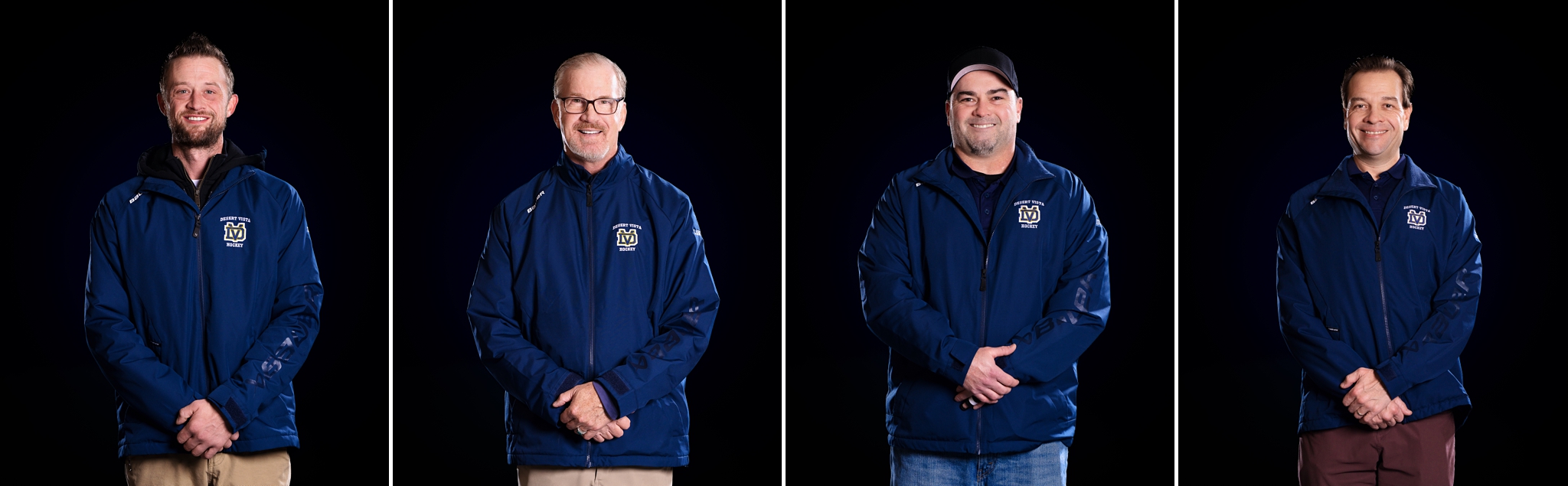 Coaching Staff Headshots for Desert Vista Hockey team in Phoenix