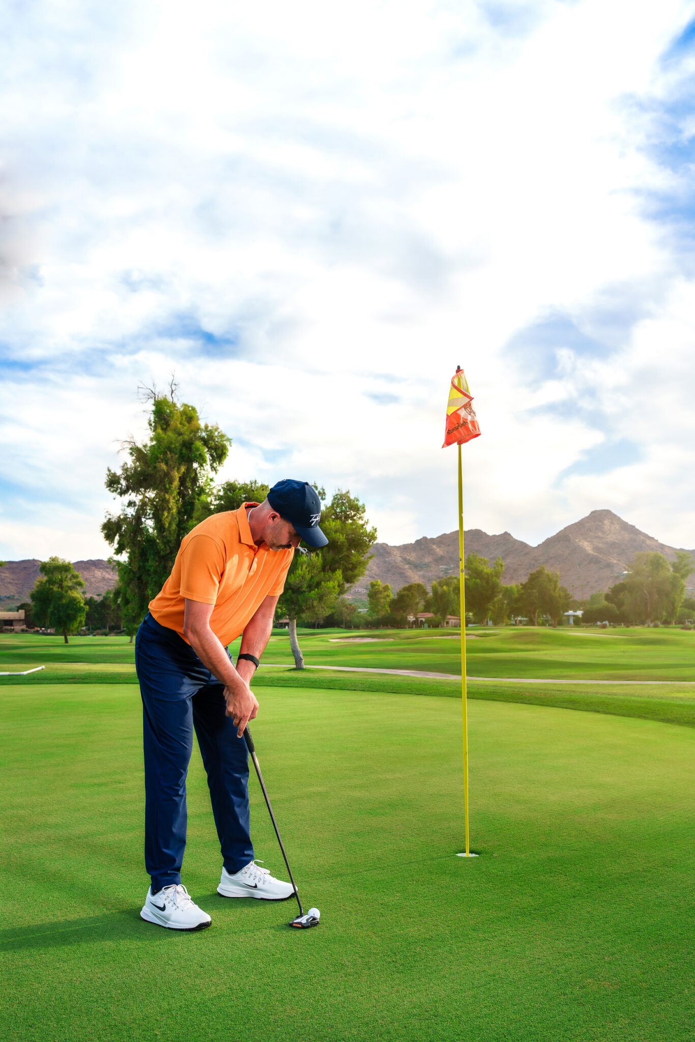 golf sports portrait putting pose 