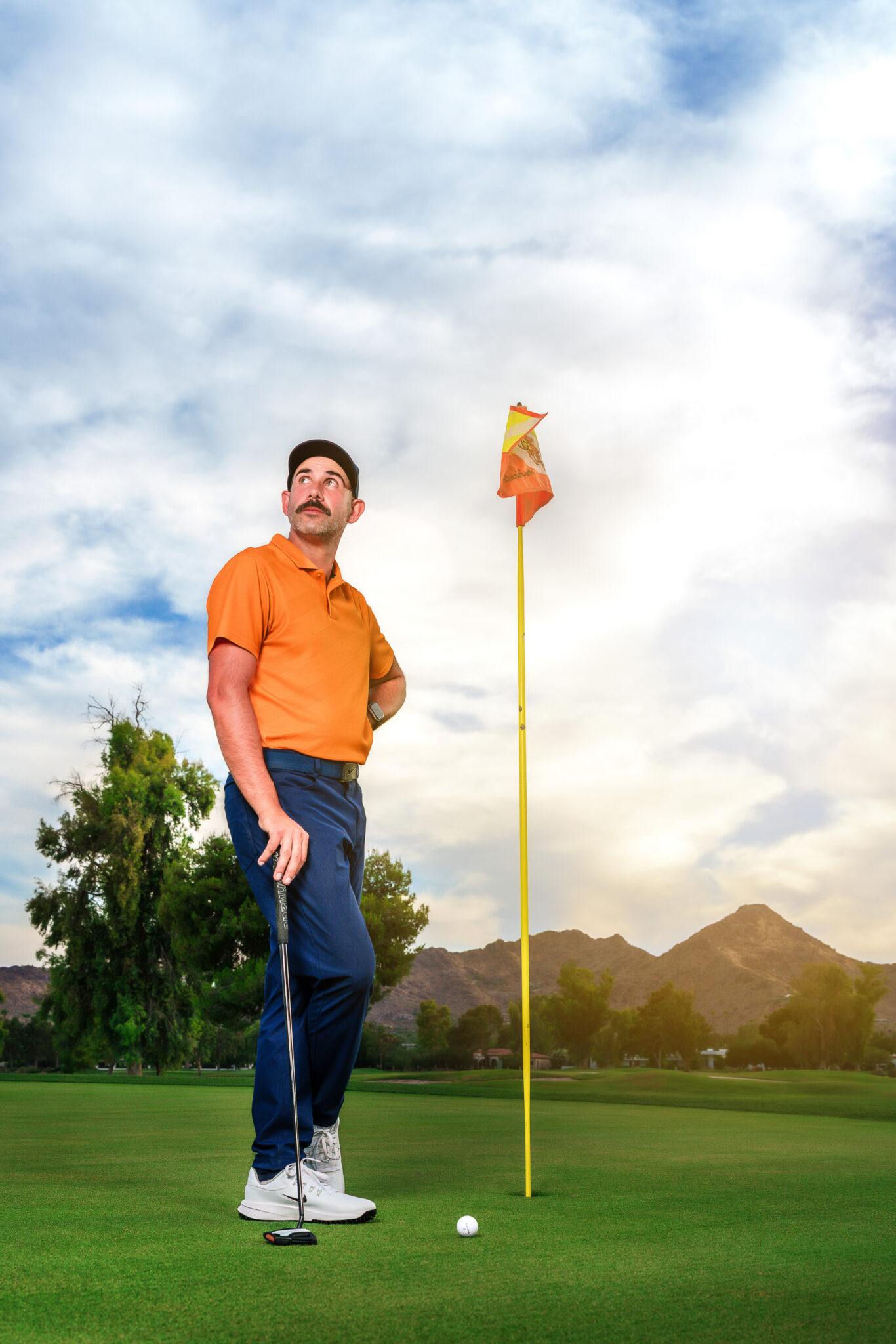 golfer pose for golf headshots