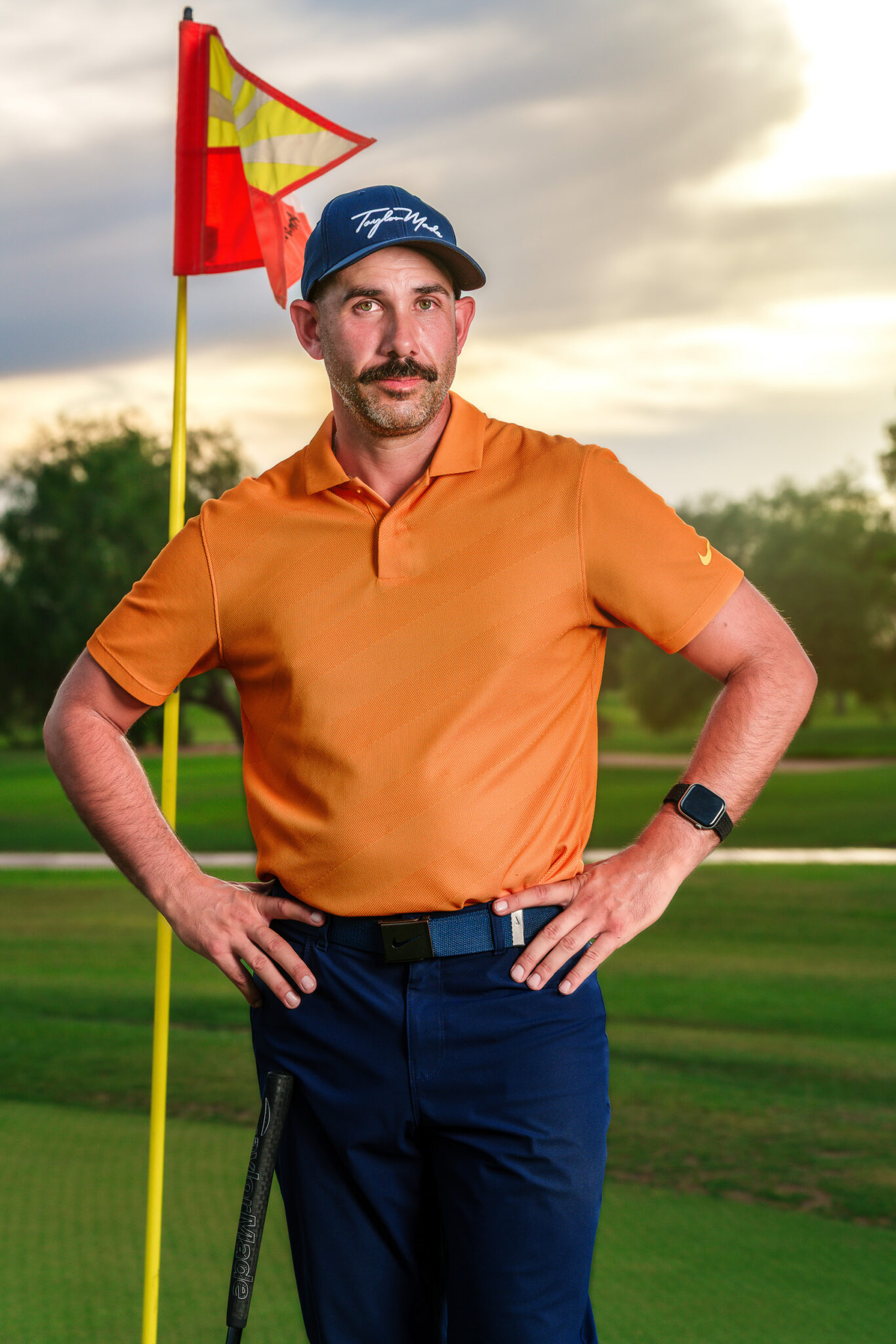 full body sports portrait headshots for golfer