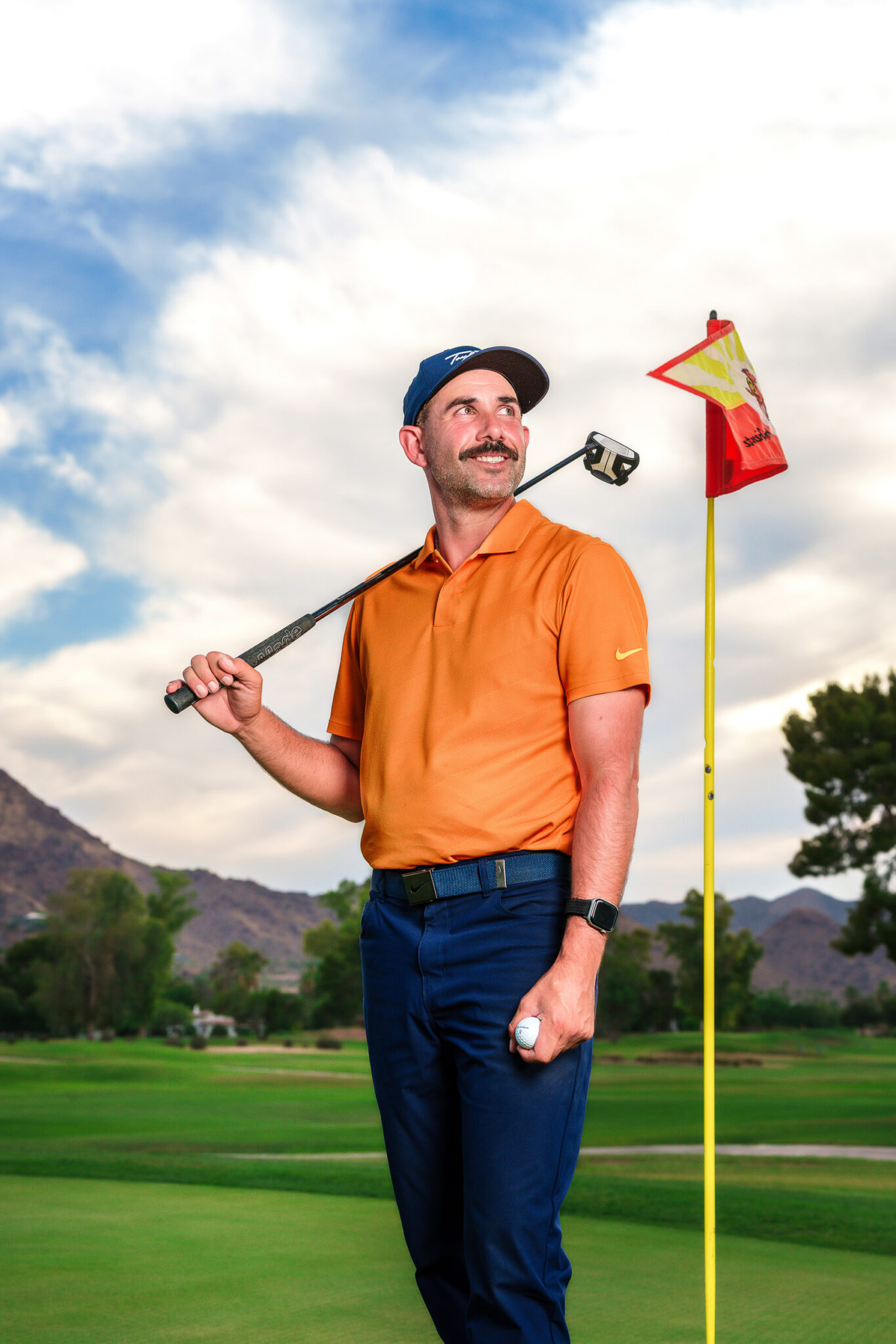 golfer pose for golf headshots