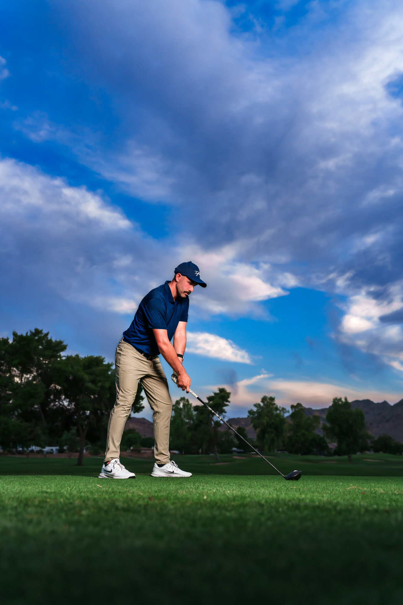 sports portraits for golfer