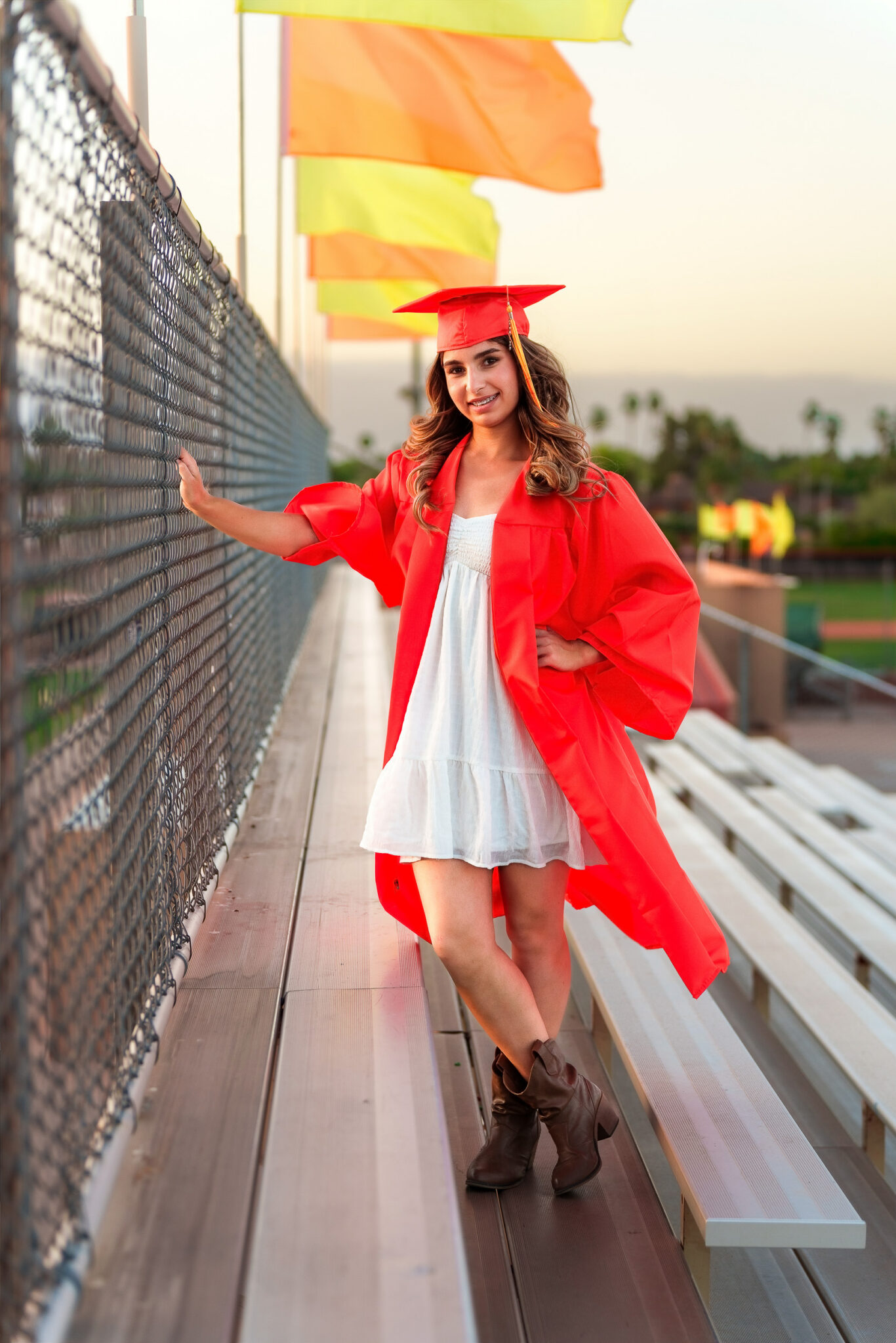 corono del sol senior cap and gown photos in tempe arizona