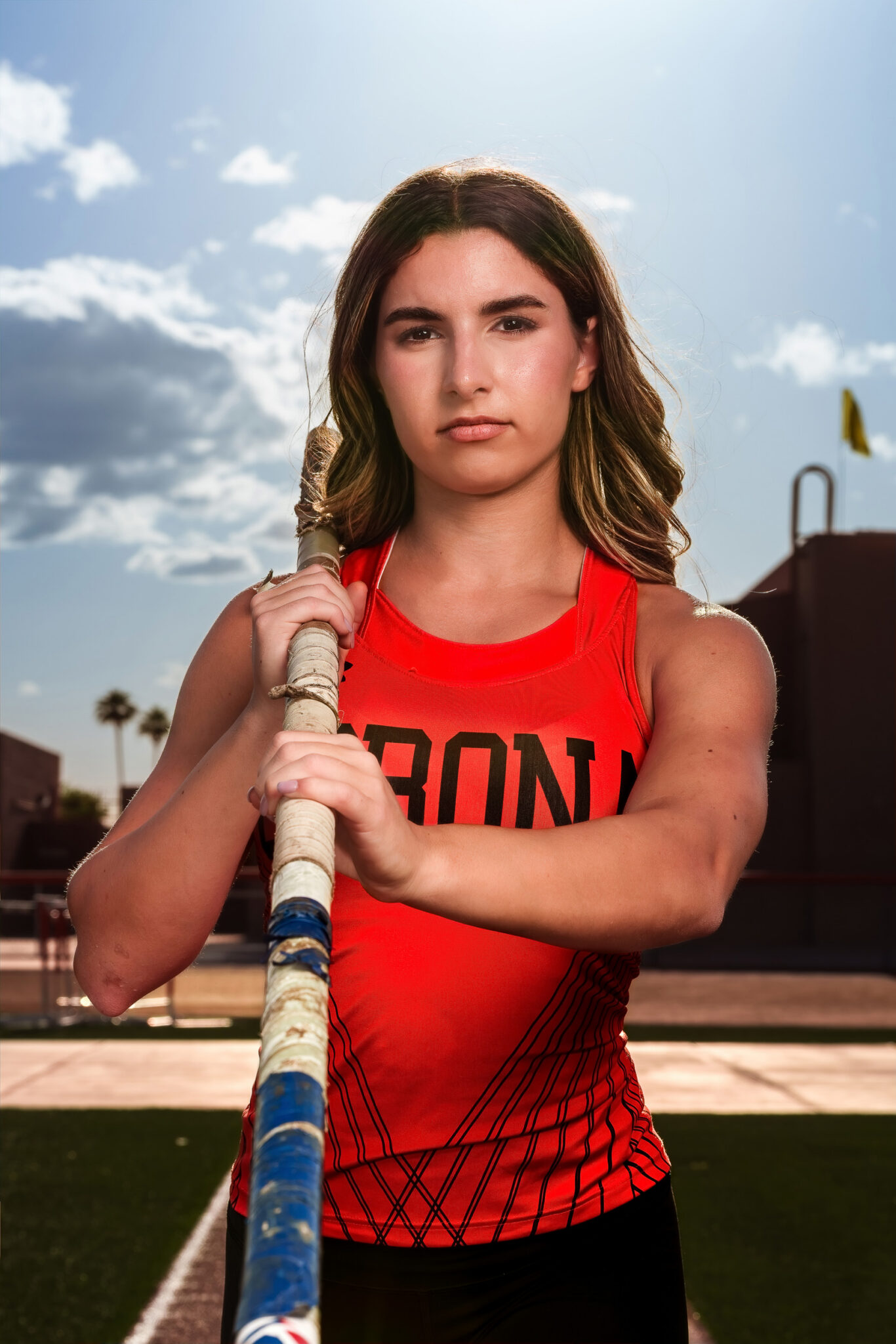Pole Vault Sports Portrait Senior Photos at Corona Del Sol High School in Tempe Arizona