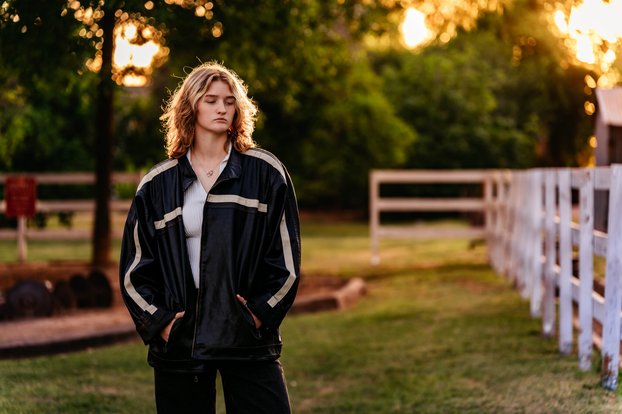 Outdoor senior photography at Manistee Ranch